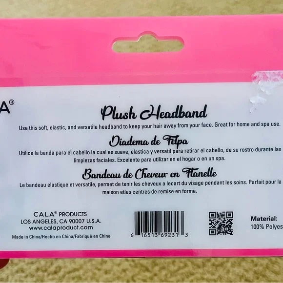 Pink Plush Headband for teens or adults - Picture 5 of 5